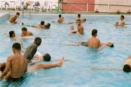 l équipe en plein exercice